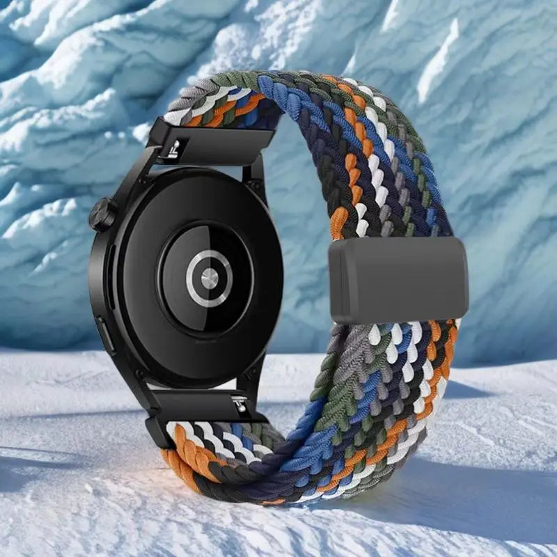 Cinturino magnetico in nylon da 18/20/22mm, 1 pezzo, per Samsung Watch4/5/6/7 Huawei GT4/GT3/Watch 4/Amazfit GTR4/stratos/Garmin Venu/Fenix 7
