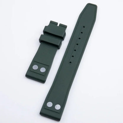 Universal Fluoro Rubber Watch Strap, 20mm 22mm, Universal Accessories for Tudor Black Bay GMT Pelagos Strap, Rivet Style, FKM Rubber Strap