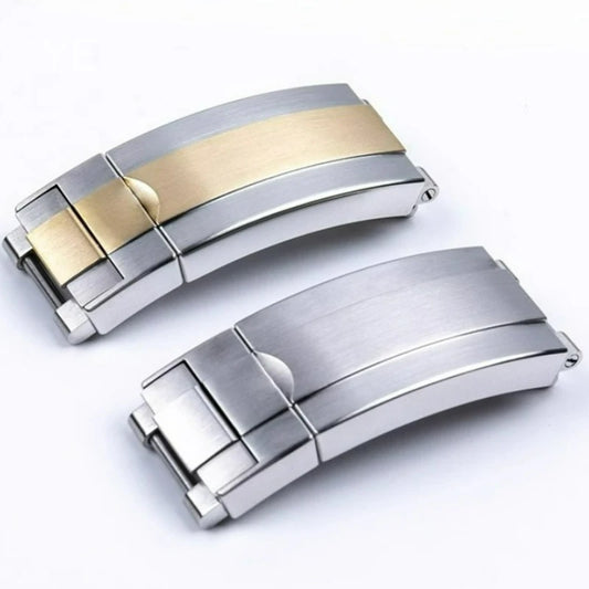 Fibbia déployante originale in acciaio inossidabile 904L, per orologio Rolex, argento satinato spazzolato, nuova versione Submariner 9x9 9x16mm