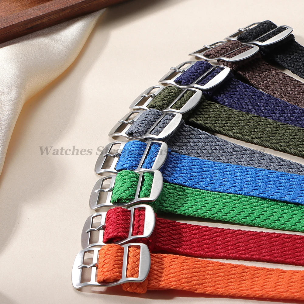 14mm 16mm 18mm 20mm 22mm Nylon Woven Canvas Watch Strap for Perlon for Omega Watchband Men Women Sport Wristband Accessories