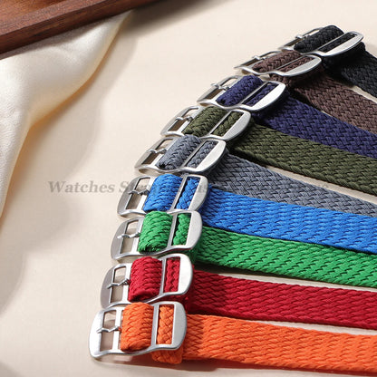 14mm 16mm 18mm 20mm 22mm Nylon Woven Canvas Watch Strap for Perlon for Omega Watchband Men Women Sport Wristband Accessories