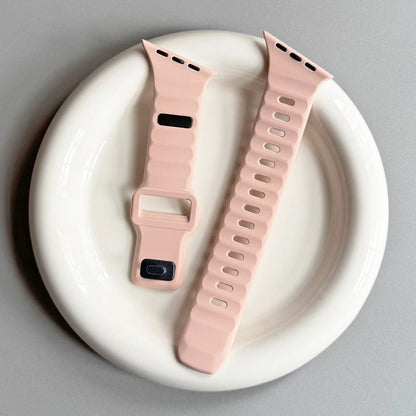 Bracelet en silicone irrégulier pour Apple Watch Ultra 49mm 40mm 41mm 44mm 45mm 46mm Correa Bracelet iWatch Series 11 10 9 8 7 6 SE