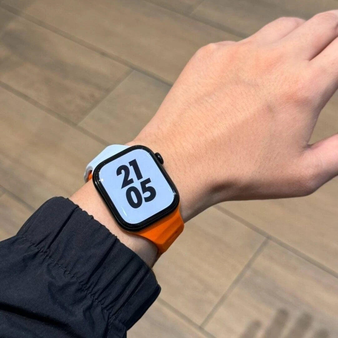 Tiltable Silicone Band for Apple Watch Ultra 3 49mm 40mm 41mm 44mm 45mm 46mm, Irregular Strap for iWatch Series 11 10 9 8 7 6 5 SE