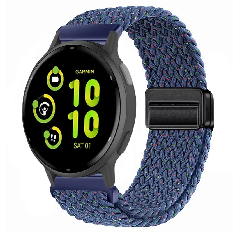 Bracelet magnétique en Nylon, 20mm 22mm, pour Garmin Forerunner 970 570 165 55 965 265/Venu 3, Bracelet de sport Garmin Active 6 5 Correa