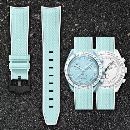 Cinturino per orologio da 20 mm per Omega x Swatch MoonSwatch - Gomma / Curvo / Sgancio rapido - 1 pezzo