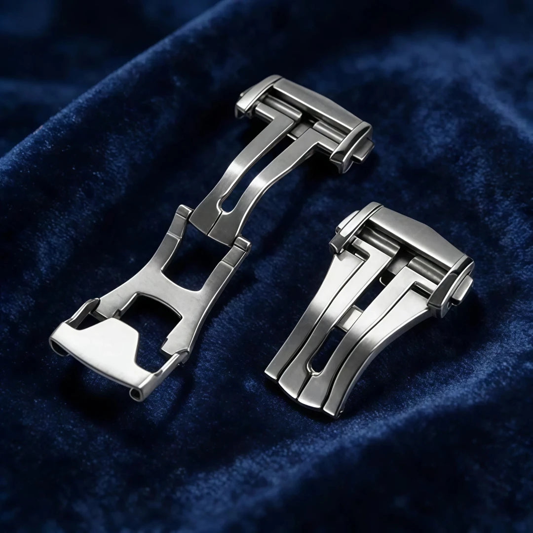 Stainless Steel Deployment Clasp, 18mm 20mm 22mm, for Omega Folding Watch, Butterfly Buckle Strap for Seamaster Speedmaster