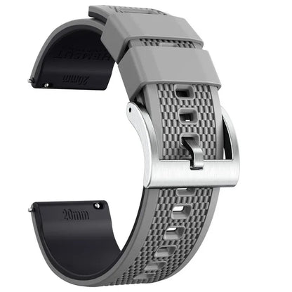 Hemsut Silicone Smart Watch Band, 18mm 20mm 22mm, Quick Release Rubber Watch Strap for Men and Women, Soft Replacement
