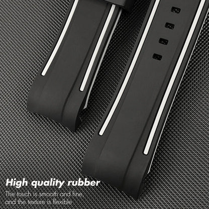 Cinturino per orologio in gomma e silicone con estremità curva da 24 mm, per DIESEL oversize da 57 mm, modelli DZ7395, DZ7396, DZ7435, DZ7313, cinturino morbido colorato