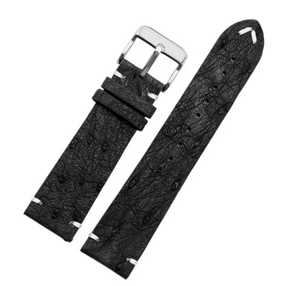 Cinturino per orologio in pelle di struzzo per Tissot Citizen Seiko nero verde acqua fantasma Braccialetto universale morbido Cinturino per orologio 18mm 20mm 22mm