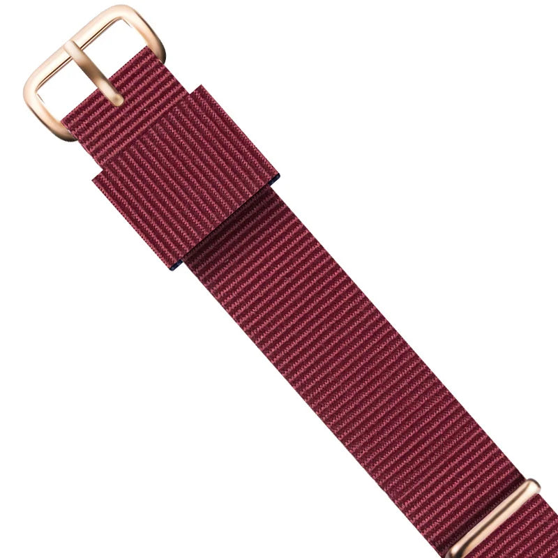 Cinturino per orologio da uomo e da donna, in nylon premium da 18mm e 20mm, color oro rosa e argento, per Daniel Wellington