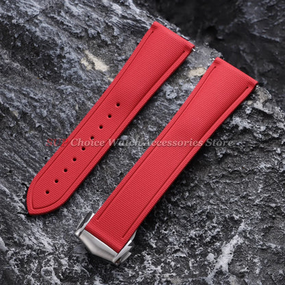 Bracelet universel à dégagement rapide 20mm 21mm 22mm, bracelet de montre étanche en caoutchouc FKM pour Omega, Rolex, Seiko