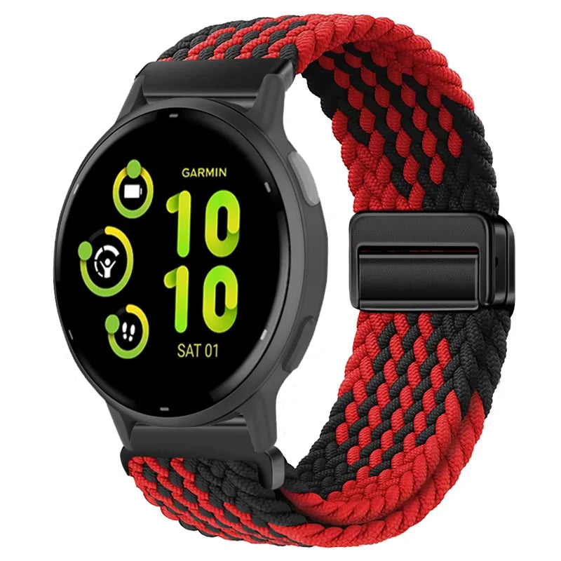 Bracelet magnétique en Nylon, 20mm 22mm, pour Garmin Forerunner 970 570 165 55 965 265/Venu 3, Bracelet de sport Garmin Active 6 5 Correa