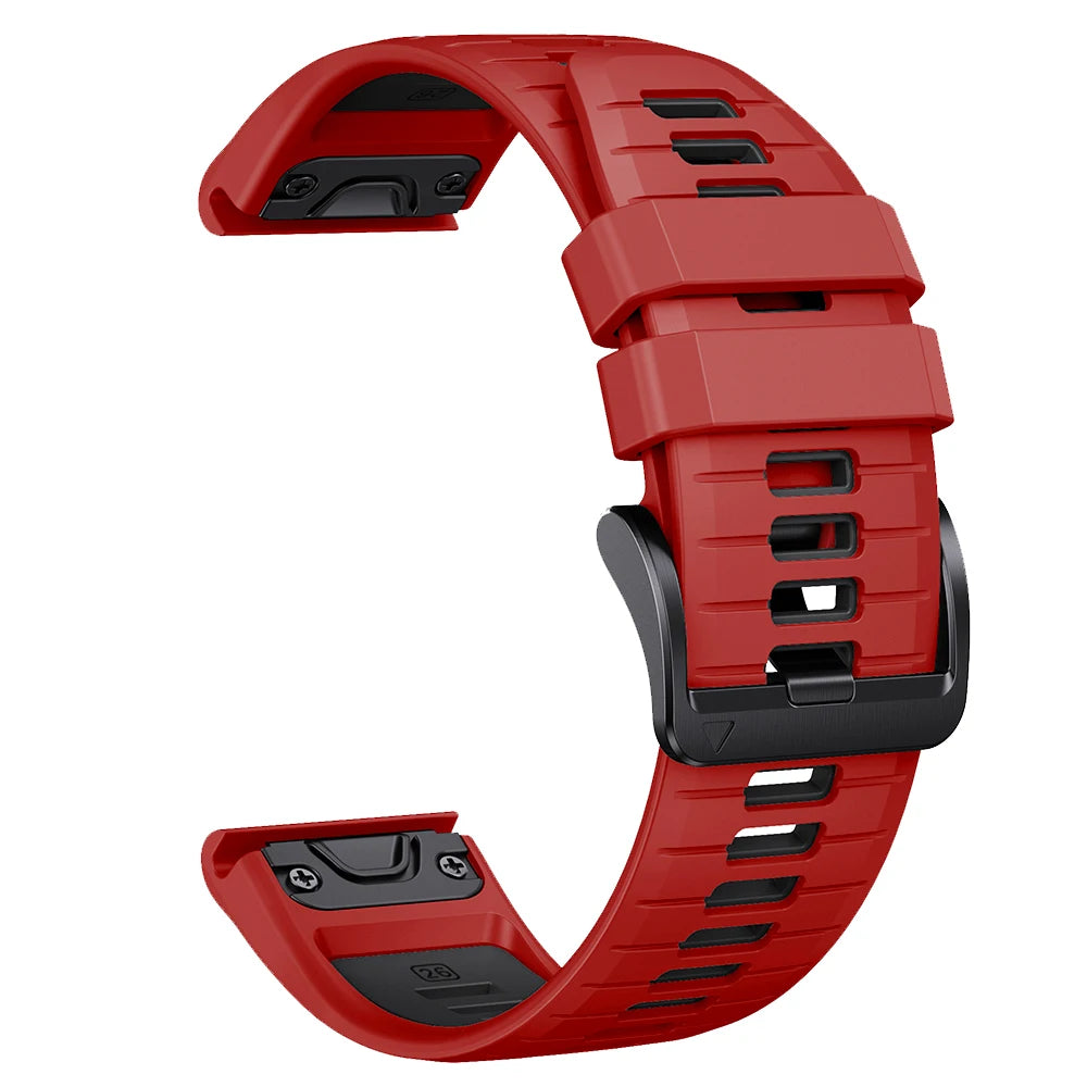 Bracelet de montre en silicone 22 mm 26 mm pour Garmin Fenix 8Pro 7 7X 6X Pro 5X Plus Epix Gen2 Enduro 3 2, bracelet souple à libération rapide QuickFit