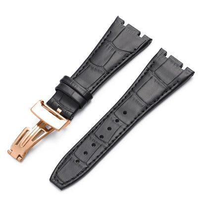 Bracelet de montre en cuir de vache souple, pour Audemars Piguet Royal Oak Offshore Ap 15400 15703, résistant à la sueur, pour hommes et femmes, boucle pliante