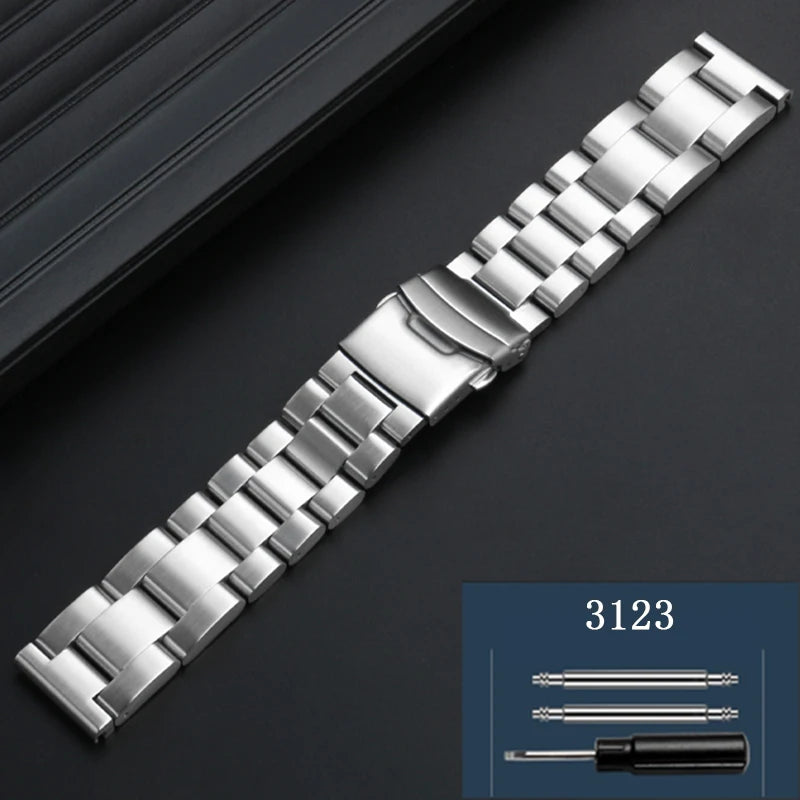 Cinturino in acciaio inossidabile di alta qualità modificato con connettore a maglie speciali per orologio da uomo Citizen BJ8050-08E/BJ8050