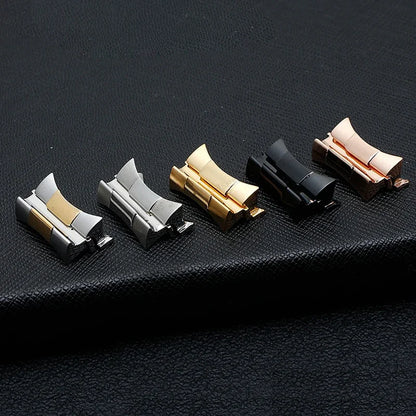 20mm Curved End Link for Rolex Watch Band Submariner Watch Strap Rubber Leather Strap Seamless Metal Connection 2PCS