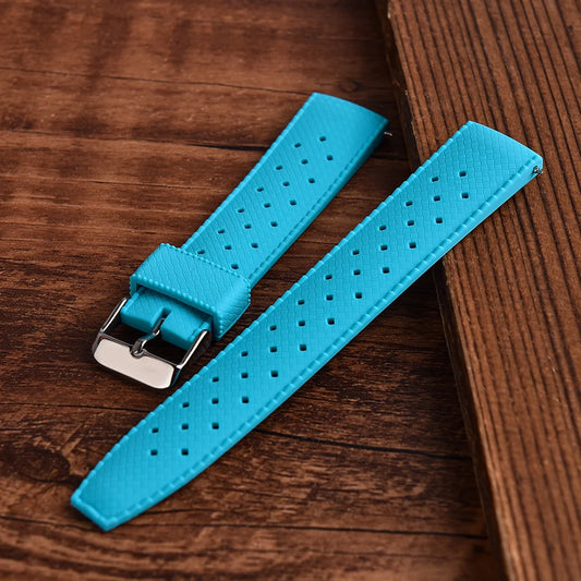 Bracelet de montre en caoutchouc au Design Tropical de qualité supérieure, 20mm 22mm, bracelet de plongée en Silicone souple à dégagement rapide pour Seiko Prospex/Citizen Promaster