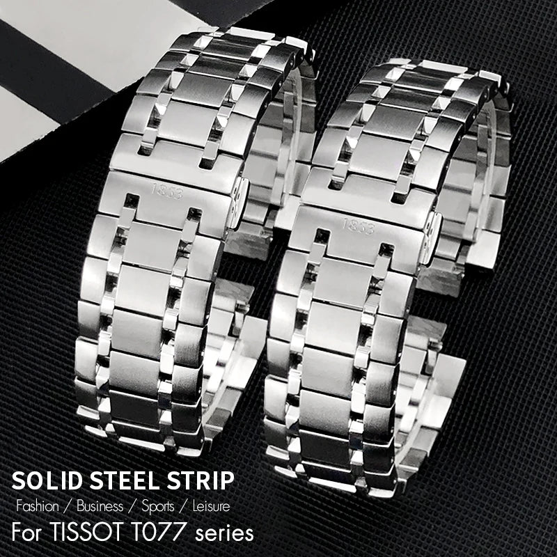Men's Metal Watch Straps, 23mm x 12mm, 316L Stainless Steel, for Tissot 40.3mm T077 T077.417 PRX Super Player 1853