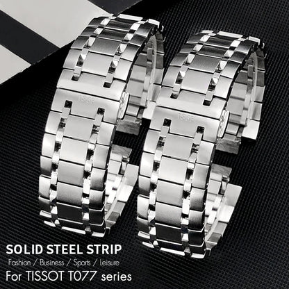 Men's Metal Watch Straps, 23mm x 12mm, 316L Stainless Steel, for Tissot 40.3mm T077 T077.417 PRX Super Player 1853