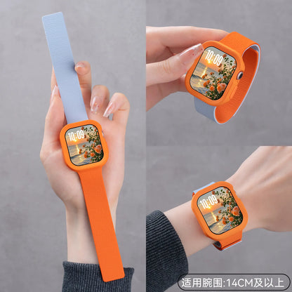 Magnetic Bracelet + Full Protection Case for Apple Watch Series 11 10 9 8 Ultra 2 SE3, Strap for Apple Watch 49 46 44 45 42 38 40mm