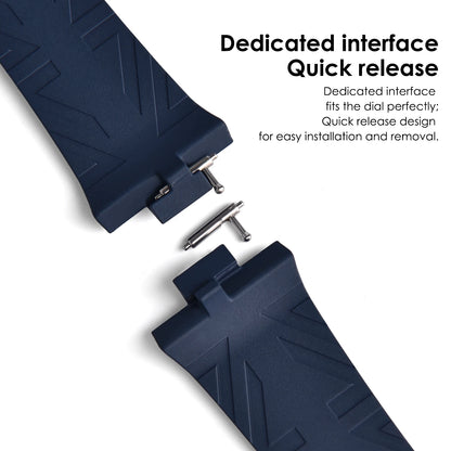 Nuovo cinturino in gomma fluorurata da 9 mm per Citizen NJ0150 NJ0151 ME Series FKM con estremità convessa a sgancio rapido