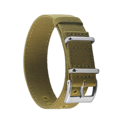 Military Canvas Watch Strap, Army Green, 18mm, 20mm, 22mm