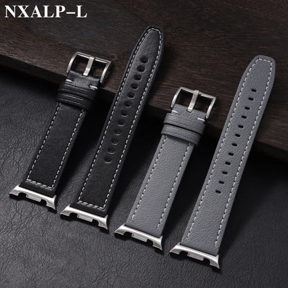 Leather Band without Gaps for Samsung Galaxy Watch 8 Classic 46mm, Replacement Strap for Galaxy Watch 8 44mm 40mm, Accessory