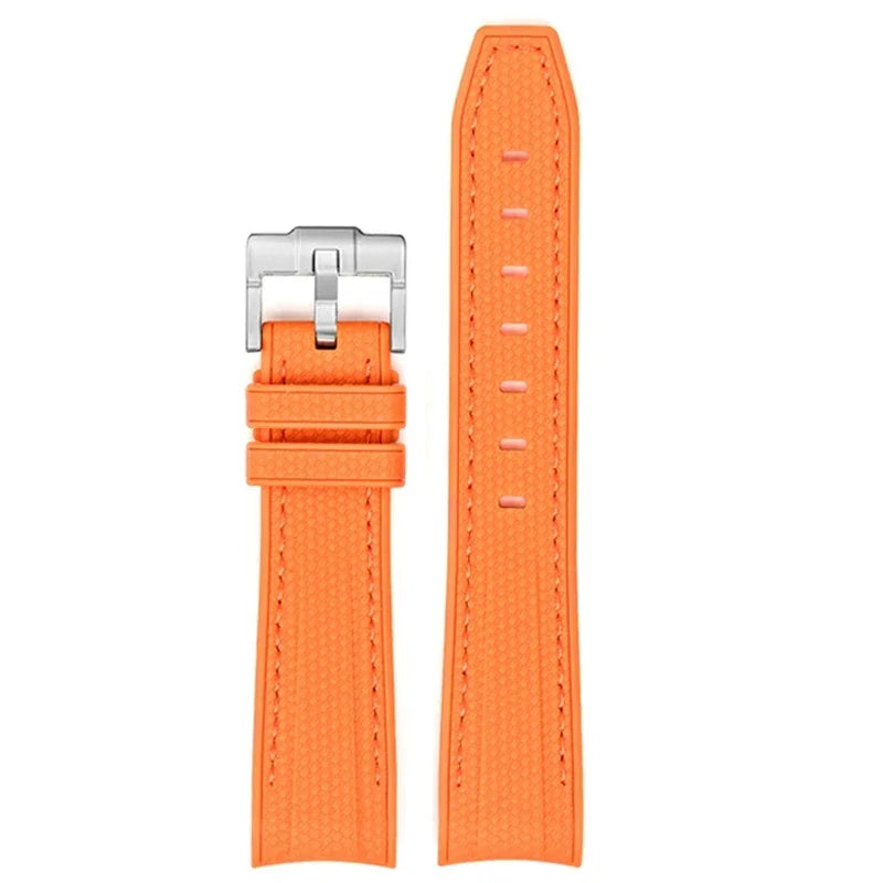 Bracelet de montre en caoutchouc et Silicone, 20mm, pour Omega X Swatch Joint MoonSwatch, pour Seamaster 300, pour hommes et femmes, extrémité incurvée