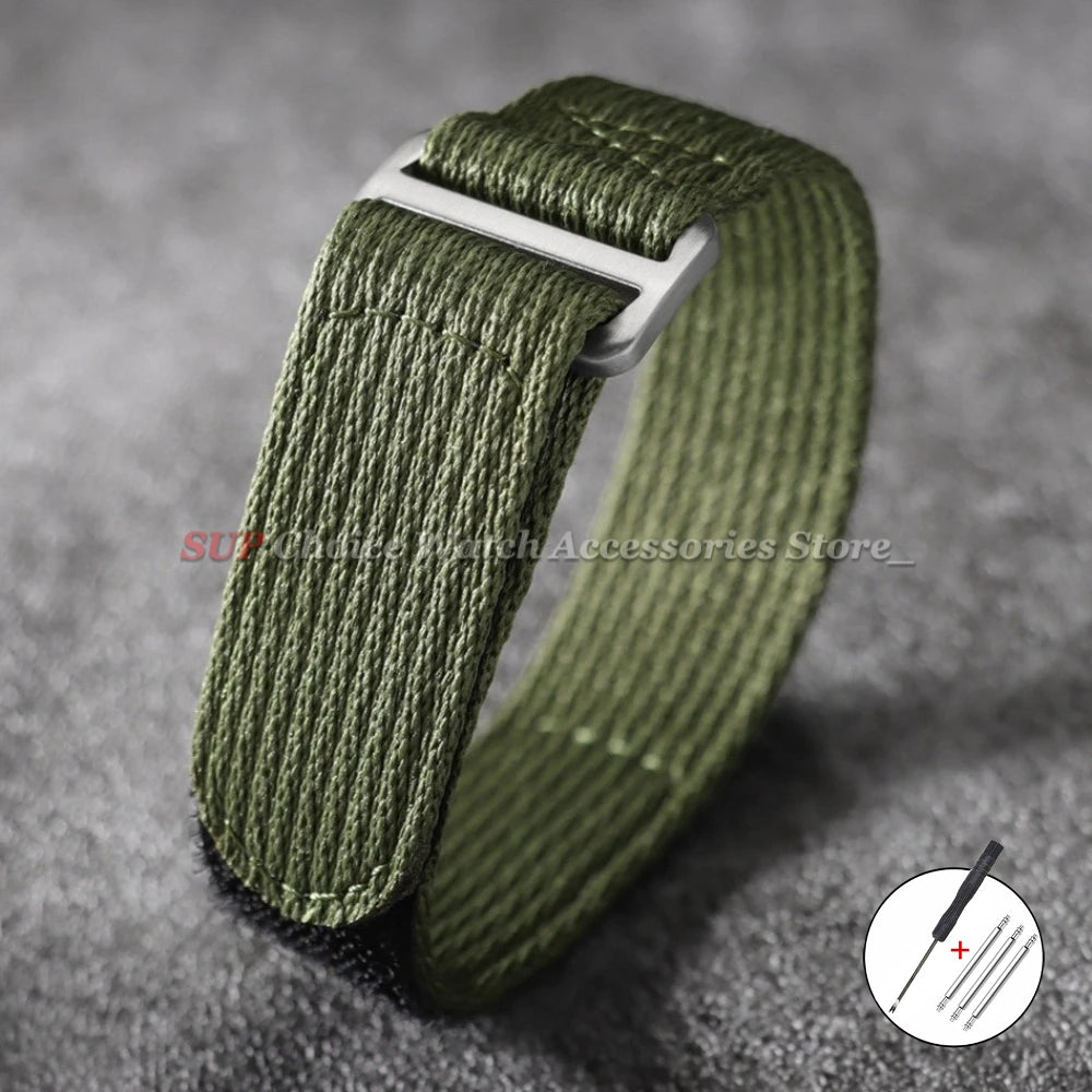 Bracelet de montre en tissu nylon 20 mm 22 mm, bracelet de sport universel, bracelet en toile pour Rolex, bracelet de remplacement en toile pour Tudor