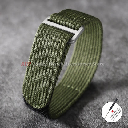 Bracelet de montre en tissu nylon 20 mm 22 mm, bracelet de sport universel, bracelet en toile pour Rolex, bracelet de remplacement en toile pour Tudor