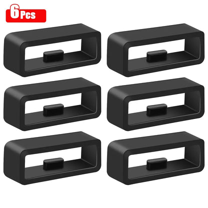 10 pièces/5 pièces/4 pièces bracelet de montre noir blanc 18mm 20mm 22mm 26mm bracelet boucle anneau Silicone caoutchouc bracelets de montre accessoires support casier