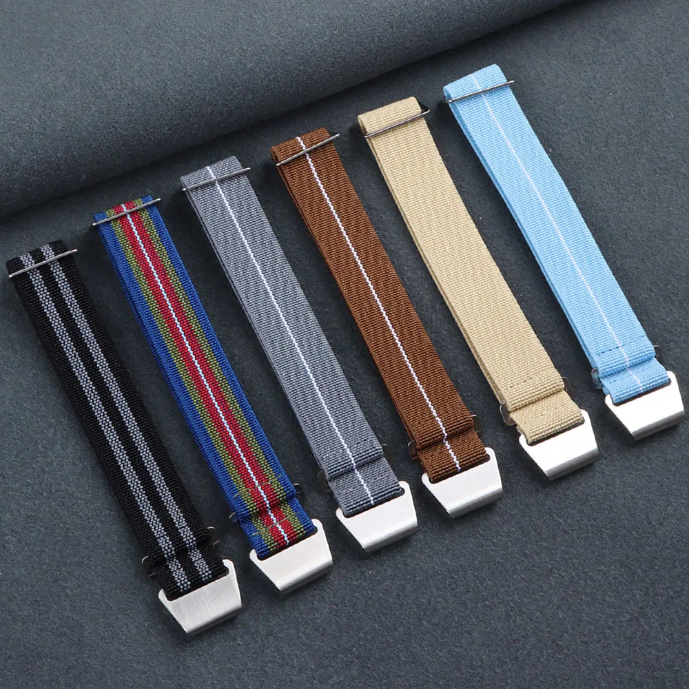 Bracelet de montre tressé en Nylon, 18/20/22mm, élastique, troupes françaises, sac de Parachute, Bracelet de Sport universel pour hommes et femmes