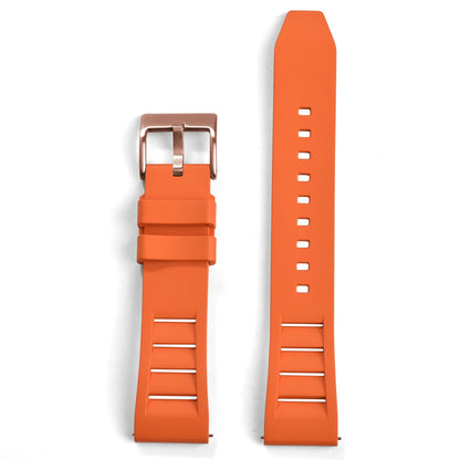 Bracelet de montre en caoutchouc FKM 20mm 22mm, souple, étanche, pour Huawei, Samsung, Seiko, Omega, avec attache rapide
