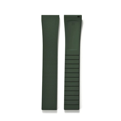 Original Stripess CTS FKM 20mm rubber watch strap for d-elug FKM CTS quick release watch strap silver butterfly buckle cut to size