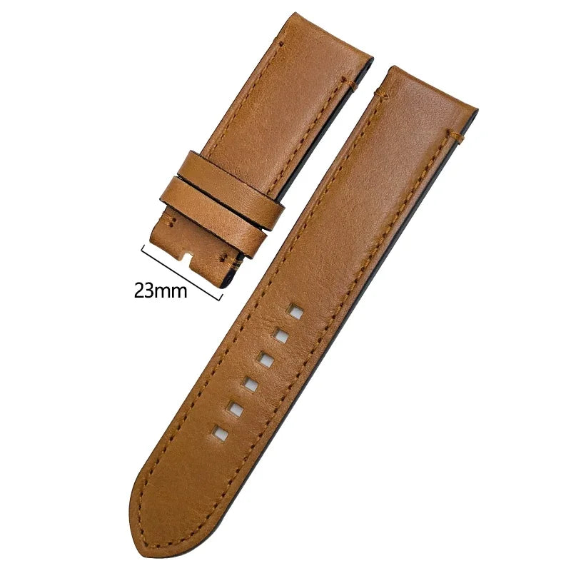 Handmade Brown Genuine Calf Leather Watch Strap, 22/23mm, for Zenith Tudor Black Bay Bronze Blancpain, Vintage Watch Band