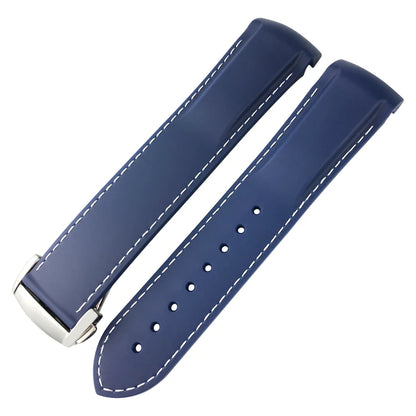 Bracelets de montre en caoutchouc de Silicone 18mm 19mm 20mm 21mm 22mm pour Omega couturier planète océan bracelet de montre de Sport Hydroconquest étanche