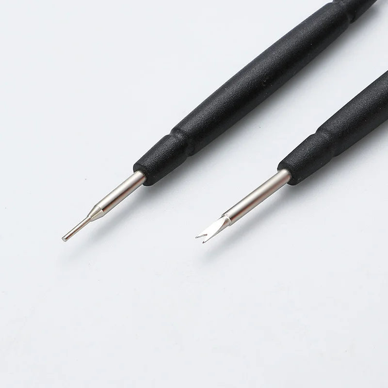 Kit di riparazione orologi da 2 pezzi: Strumento di rimozione delle barrette a molla per la regolazione del cinturino dell'orologio, strumento da orologiaio