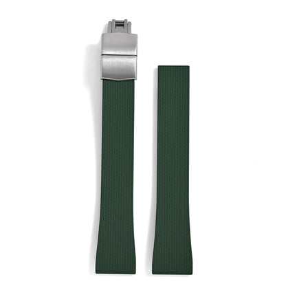 Original Stripess CTS FKM 20mm rubber watch strap for d-elug FKM CTS quick release watch strap silver butterfly buckle cut to size
