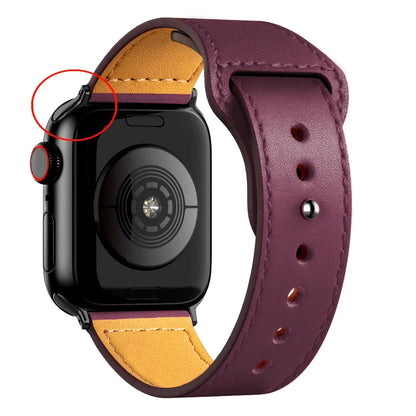 Cinturino in pelle per Apple Watch, Ultra 3, 49mm, 46mm/42mm, 41mm/45mm, 44mm, 40mm, iWatch serie 11 10 9 8 7 4 5 6 se