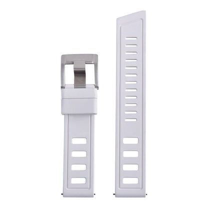 Nuovo cinturino per orologio a sgancio rapido Tropical Waffle CTS bianco FKM da 20 mm e cinturino per orologio subacqueo in gomma fluorocarbonica tradizionale da 22 mm