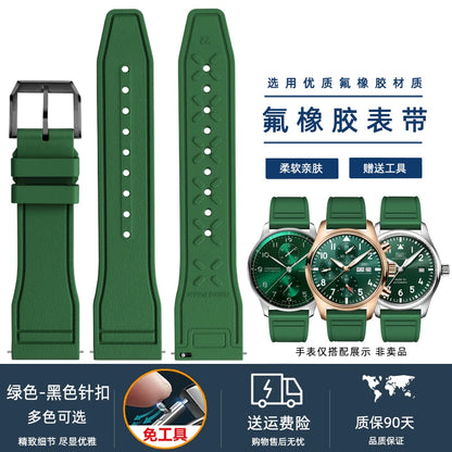 Cinturino per orologio in silicone morbido 20 mm 21 mm 22 mm per IWC Pilot | Cinturino sportivo a sgancio rapido | Sostituzione unisex impermeabile del cinturino in gomma