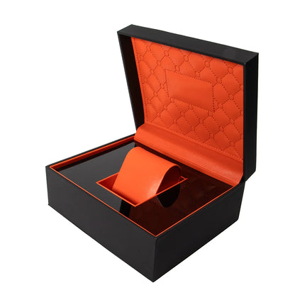Luxury PU Leather Single Watch Storage Box, Multifunctional Travel Case with Accessories and Removable Pillow