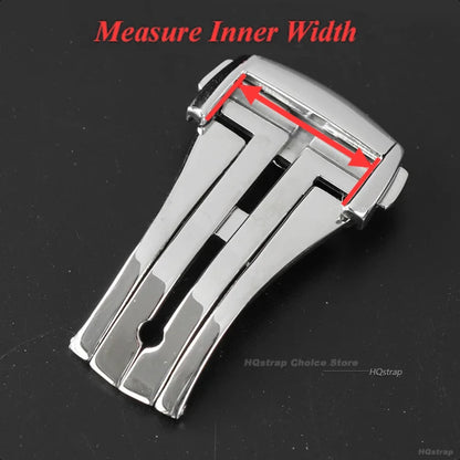 Folding watch buckle for Omega 16mm 18mm 20mm stainless steel deployment clasps for Seamaster matte polished watch strap button