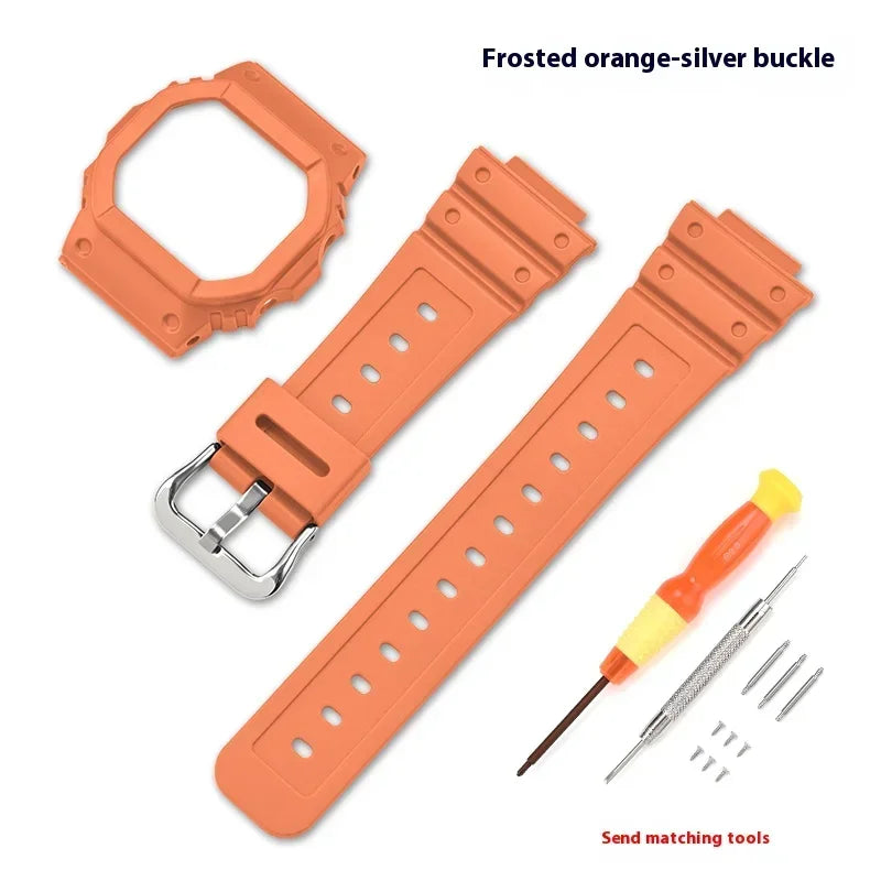 Étui de Bracelet en résine de caoutchouc pour Casio g-shock DW-5600 GW-M5610 GW-B5600 G-5600 hommes femmes Bracelet de remplacement accessoires de montre