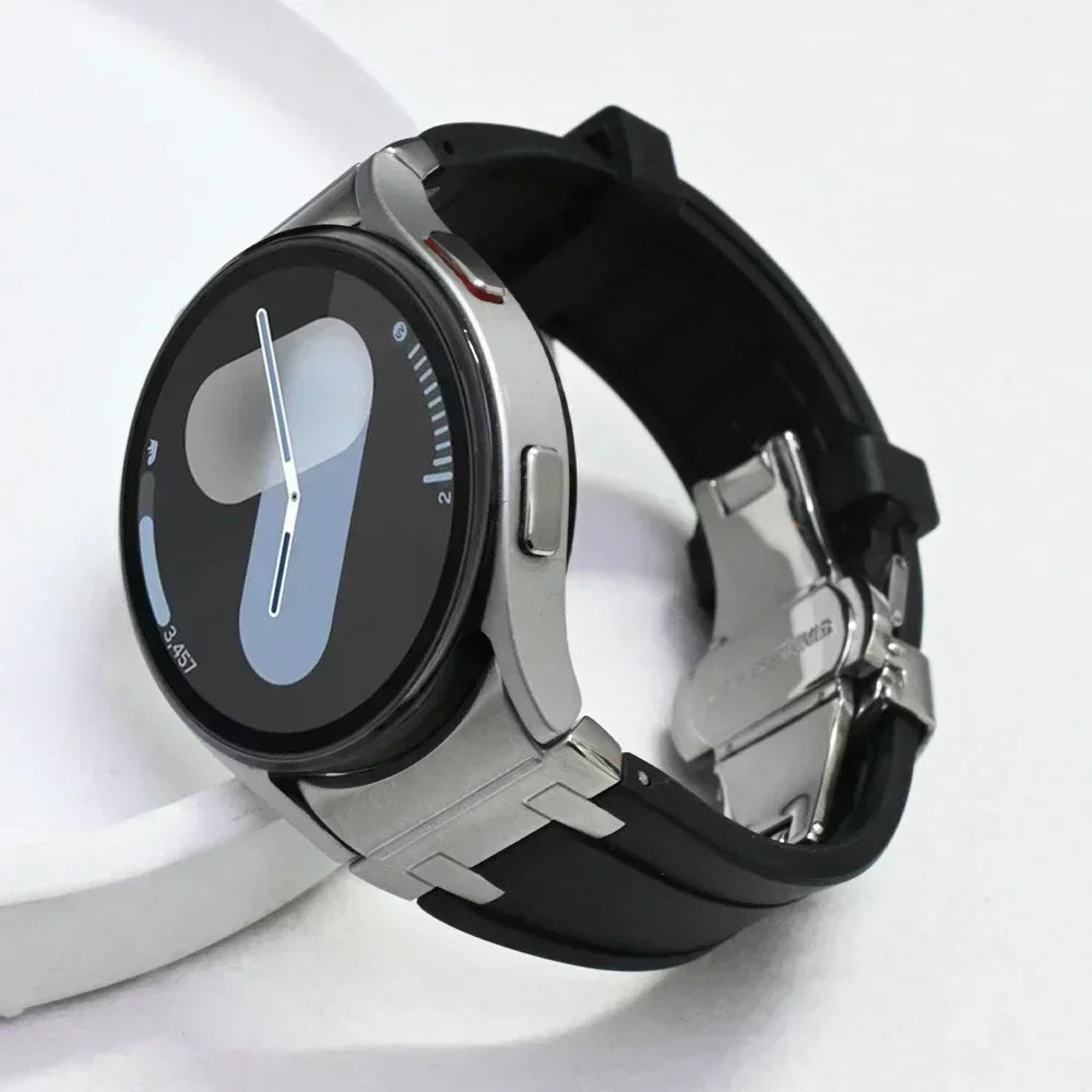 Bracelet de sport en silicone sans interstice pour hommes, compatible Samsung Galaxy Watch 7 40mm 44mm, 6 4 Classic 46 47mm, 42 43mm, 5 Pro 45mm