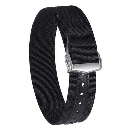 Canvas and Nylon Watch Strap, 20mm 22mm, for Omega X Swatch MoonSwatch, for Seiko, for Men and Women, Sport, Waterproof, Folding Buckle
