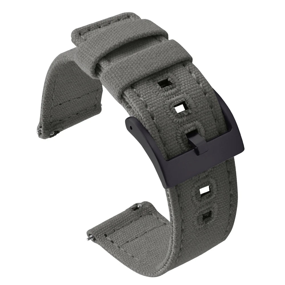 Universal Nylon Watch Strap, 20mm 22mm Quick Release Durable Retro Canvas Sport Belt for Omega Seiko Cartier