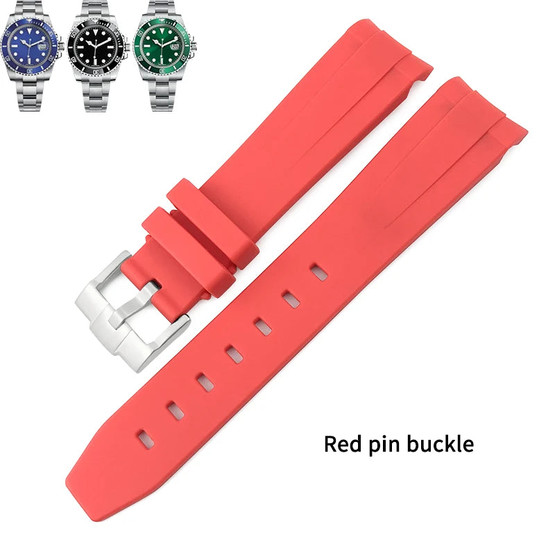Uhrenarmband aus Kautschuk und Silikon, 19 mm 20 mm 21 mm 22 mm, für Omega Moonwatch Seamaster 300 Speedmaster Moon, Uhrenarmband-Werkzeuge