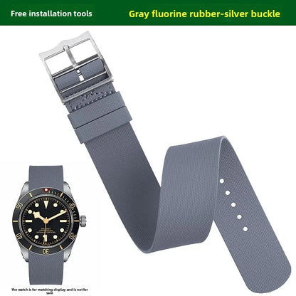 Ремешок из фторкаучука для Tudor Black Bay FXD Series M25707 M79363N, 20 мм, 21 мм, 22 мм, для Omega IWC Rolex