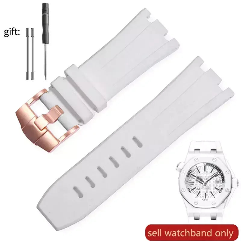 Pour AP Audemars et Piguet 15703 Royal Oak Offshore série étanche en caoutchouc Silicone bracelet de montre 28mm accessoires de montre hommes